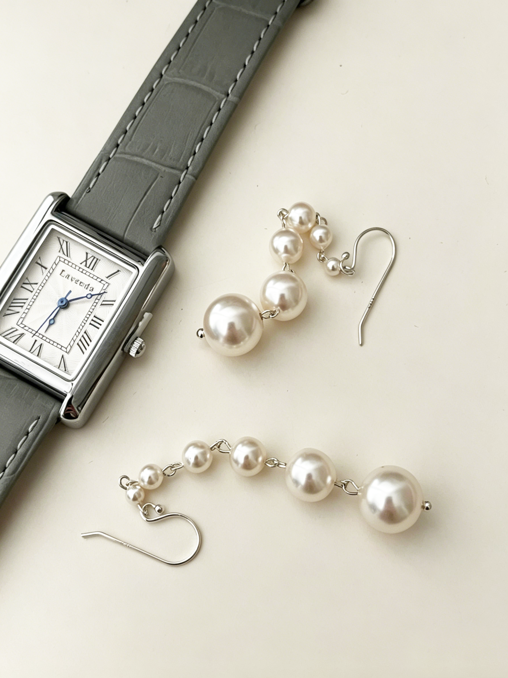 Retro Grace Multi Strand Linked Bead Drop Earrings