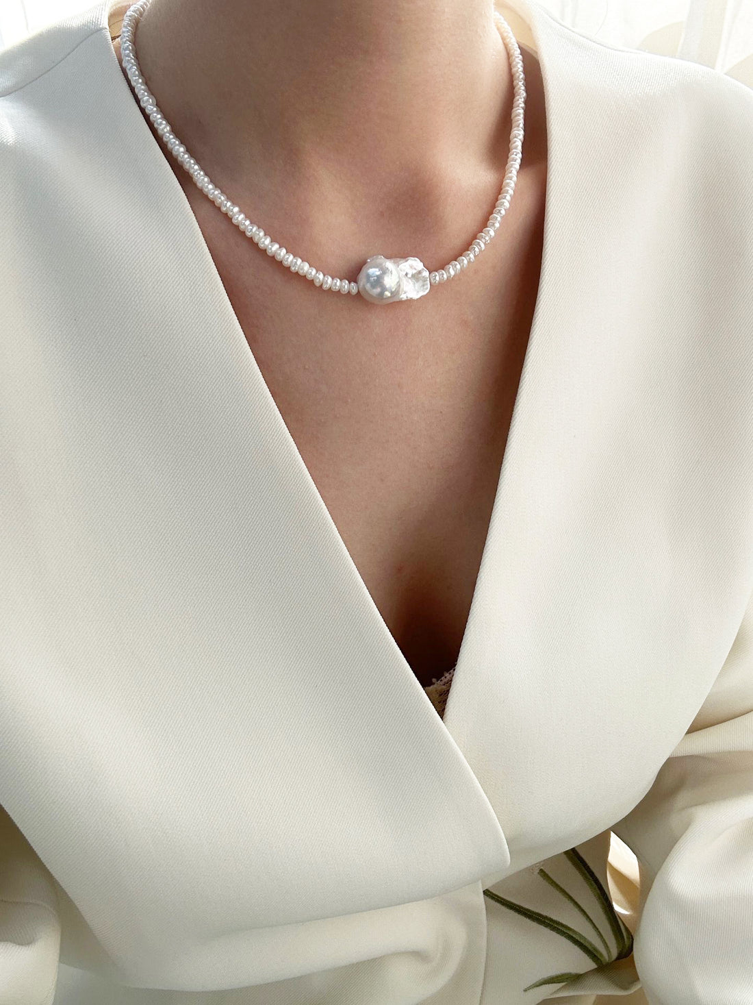 Dainty Elegance Baroque Pearl Necklace Classic Sophisticatedm