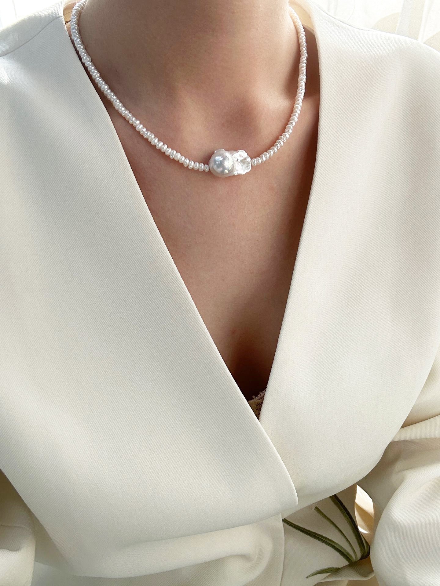 Dainty Elegance Baroque Pearl Necklace Classic Sophisticatedm
