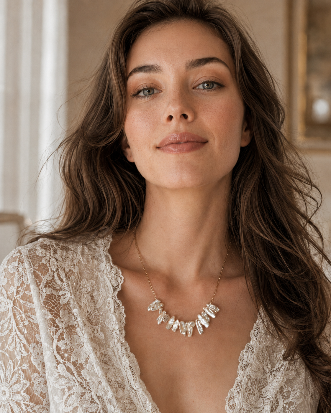 Graceful Curved Smile Baroque Pearl Necklace Chic Accessory
